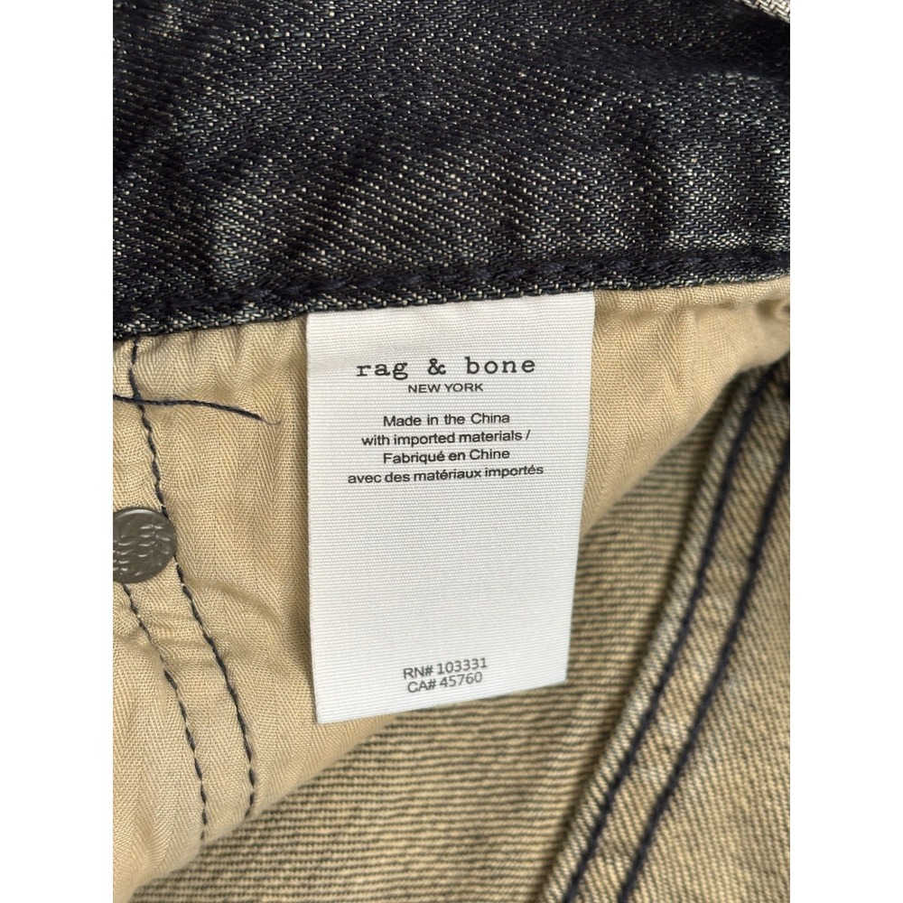 RAG & BONE Jeans Mens Fit 2 Slim Whiskered Distressed Indie- 30x32 Ainsley Dark - Picture 7 of 11